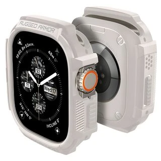 Apple Watch Ultra 1 / 2 (49mm) Spigen Rugged Armor beige dėklas laikrodžiui