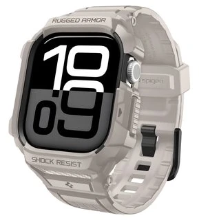 Spigen Rugged Armor Pro apyrankė skirta Watch 42mm – Smėlio spalvos
