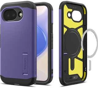 Dėklas Spigen „Tough Armor MagSafe“, pelenų violetinis – „Google Pixel 10a“