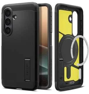 Spigen Tough Armor Mag MagSafe dėklas skirtas Samsung Galaxy S26 – juodos spalvos