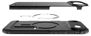 Spigen Tough Armor „T“ MagSafe dėklas skirtas iPhone 17 Air – juodos spalvos