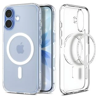Spigen Ultra Hybrid MagSafe dėklas skirtas iPhone 17 – baltos spalvos
