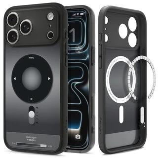 Dėklas Spigen Ultra Hybrid MagSafe iPhone 17 Pro Max / 18 Pro Max KLASIKINIS juodos spalvos