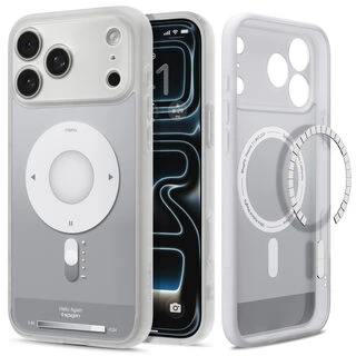 Dėklas Spigen Ultra Hybrid MagSafe iPhone 17 Pro Max / 18 Pro Max KLASIKINIS SIDABRINIS