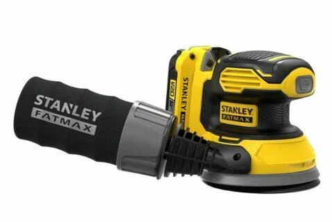 Stanley V20 akumuliatorinis šlifuoklis su dulkių maišeliu