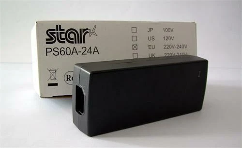 Star Micronics PS60A-24A adapteris ir pakuotė