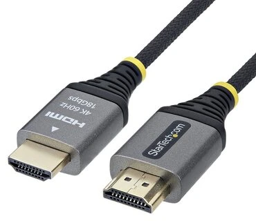 Kabelis StarTech HDMI - HDMI 2m juodai-sidabrinis (HDMI2-FLEX-4K60-2M)