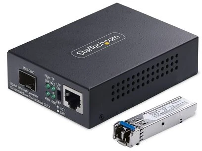 Konverteris šviesolaidinis StarTech StarTech MCM1110SMLC20 tinklo keitiklis 2000 Mbit/s 1310 nm Vienmodis Juodas