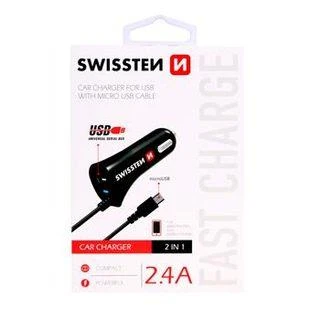 Įkroviklis Swissten Vientisas 1x USB-A 2.4 A (20111000)