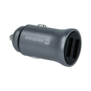 Swissten Metal Premium automobilinis įkroviklis 2 x USB / 4.8A