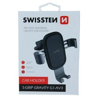 Swissten Automobilinis laikiklis gravity for ventilation groteles / cloud Type G1-AV3 juoda