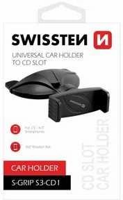 Swissten S-Grip S3-CD1 universalus automobilinis, Juodos spalvos