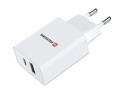 Įkroviklis Swissten Mini Gan Travel Charger GaN 1x USB-A 1x USB-C 30W (22056100)