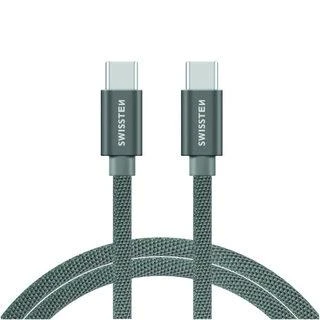 Swissten Textile Universal Quick Charge 3.0 USB-C į USB-C duomenų ir įkrovimo laidas 2 m