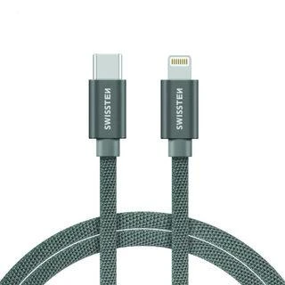 „Swissten Textile“ universalus greitas įkrovimas 3.1 USB-C prie „Lightning Data“ ir 2 m įkrovimo laidas
