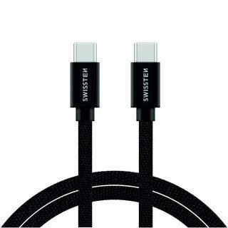 Swissten Textile Universal Quick Charge 3.1 USB-C į USB-C duomenų ir įkrovimo laidas 2m