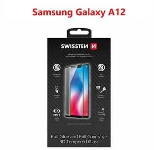 „Swissten“ itin patvarus viso veido / visiškai klijuojamas grūdinto stiklo aukščiausios kokybės 9H ekrano apsaugas „Samsung Galaxy A12“ Juodas