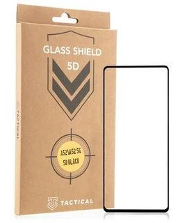 Tactical apsauginis stiklas Shield 5D skirtas Samsung Galaxy A52/A52 5G/A52s 5G/A53 5G su juodos spalvos krašteliu