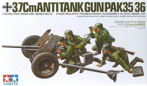 Tamiya - 3.7cm Anti-Tank Gun (PaK 35/36), 1/35, 35035