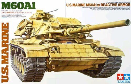 Tamiya U.S. Marine M60A1 tanko modelis 1/35 – surenkamas rinkinys