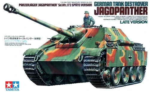 Klijuojamas modelis Tamiya TA35203 - German Tank Destroyer Jagdpanther Late Version
