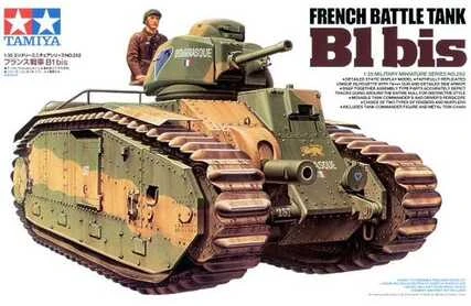 Tamiya prancūzų tankas B1 bis 1/35 plastikinis surenkamas modelis