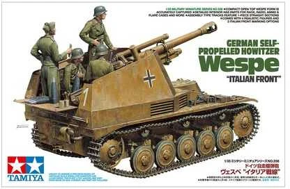 Tamiya Wespe – vokiečių savaeigė haubica 1/35, plastikinis modelis 35358