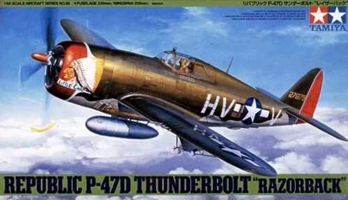 Tamiya P-47D Thunderbolt Razorback 1/48 plastikinis lėktuvo modelis