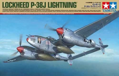 Tamiya Lockheed P-38J Lightning 1/48 plastikinis surenkamas modelis