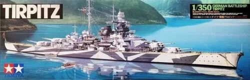 Tamiya Tirpitz vokiečių mūšio laivas – plastikinis modelis 1/350