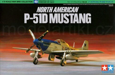 Tamiya – Šiaurės Amerikos P-51D Mustang, 1/72, 60749