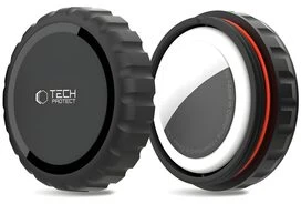 Juodas dėklas „AirTag“ 1 / 2 „Tech-Protect 3M Pouch“
