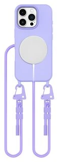 Tech-Protect MagNecklace MagSafe su dirželiu iPhone 16 Pro – dėklas telefonui violetinės spalvos