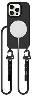 Tech-Protect MAGNECKLACE MagSafe dėklas iPhone 15 Pro telefonui, juodos spalvos