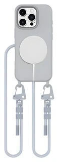 Tech-Protect MagNecklace MagSafe su dirželiu iPhone 16 Pro Max – dėklas telefonui, pilkos spalvos