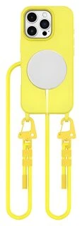 Tech-Protect MagNecklace MagSafe su dirželiu iPhone 16 Pro Max – dėklas telefonui, geltonos spalvos