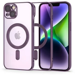 Tech-Protect MagShine Line MagSafe iPhone 14 – telefono dėklas, violetinės spalvos