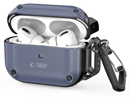 TECH-PROTECT ROUGH HOOK AIRPODS PRO 1 / 2 plieno mėlynos spalvos dėklas