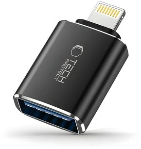 „Lightning“ į USB OTG adapteris „Tech-Protect Ultraboost“, juodos spalvos