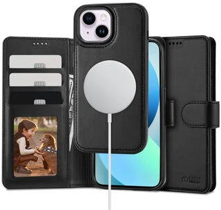 Tech-Protect Wallet MagSafe iPhone 13 – telefono dėklas, juodos spalvos