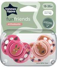 TOMMEE TIPPEE TTP43340399 čiulptukas FUN FRIENDS 18-36m 2pack