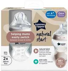TOMMEE TIPPEE Natural Start buteliukai, su sterilizavimo funkcija 260 ml, 2 vnt., 42252091