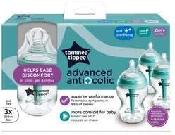 Tommee Tippee TOMMEE TIPPE buteliukas ADVANCED ANTI-COLIC, 260 ml, 3 vnt., 422746