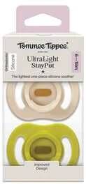 TOMMEE TIPPEE silikoninis čiulptukas, ULTRA-LIGHT 6-18M, 2 vnt, 433595