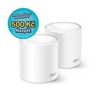 Maršrutizatorius TP-LINK | Visų namų tinklelio „Wi-Fi 6“ sistema | „Deco X50“ (2 vnt. pakuotė) | 802.11ax | 574+2402 Mb/s | Ethernet LAN (RJ-45) jungtys 3 | Tinklo palaikymas: Taip | MU-MiMO: Taip | Ne, mobilusis plačiajuostis ryšys: | Antenos tipas: Vidinė