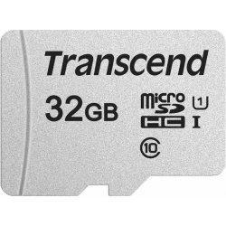Atminties kortelė su adapteriu Transcend microSDHC USD300S 32GB CL10 UHS-I iki 95MB/S