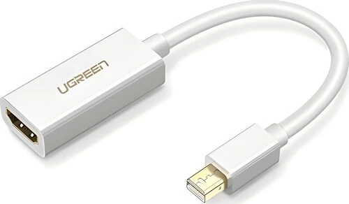 Ugreen MD112 10460 mini DisplayPort (vyriškas) / HDMI (moteriškas) FHD 1080p adapteris - baltas