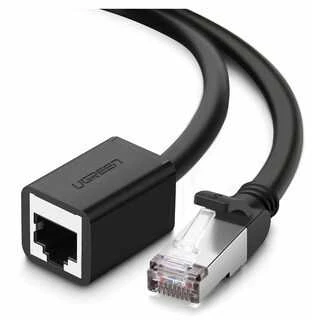 UGREEN Cat 6 FTP Ethernet RJ45 prailginimo lizdai vyrams ir moterims su ekranuojančiais 2 m juodais