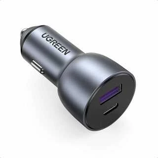 Automobilinis įkroviklis Ugreen CD213 USB-C/USB-A 36W pilkas