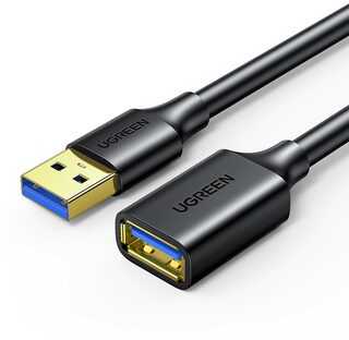 UGREEN prailginimo laidas US129 USB 3.0 (female) - USB 3.0 (male) 2 m, juodas (10373)